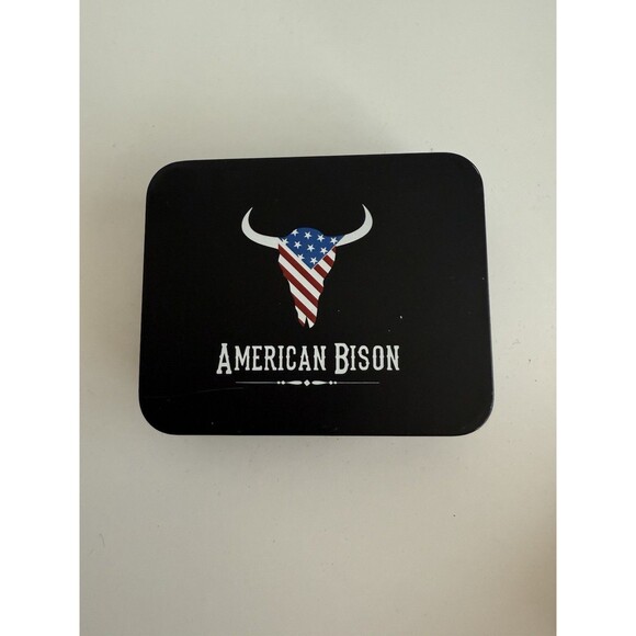 American Bison Men's Bison Head Concho Bifold Brown Leather Wallet NIB Tooled - Picture 2 of 12